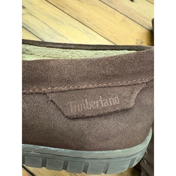 Timberland Moccasins Mens size 12 Dark Brown, Suede , Ties - Picture 6 of 6